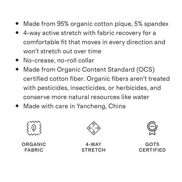 QUINCE White Organic Cotton Pique Polo NWT Size XL - Picture 8 of 9